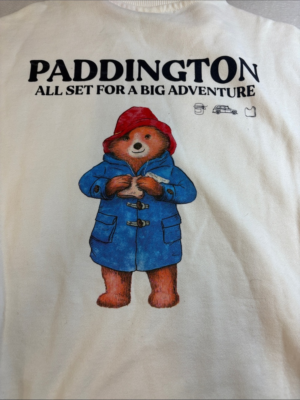 Zara Cream Crewneck Sweater with Paddington Graphic - Picture 6 of 8